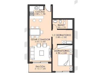 Apartamento en Aidy Grill, 1 dormitorios *