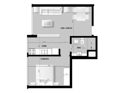 Apartamento en Roosevelt, 1 dormitorios *