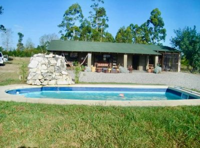 Venta Terreno 3 hectáreas 2 Casas y Piscina Inversión Pando