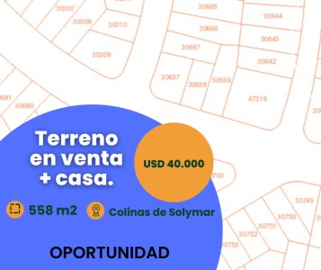 Venta casa o terreno colinas de solymar 2 dormitorios 