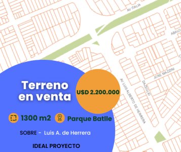 VENTA TERRENO PARQUE BATLLE LA BLANQUEADA 
