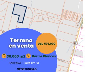 Venta terreno barros blancos 3hás logística ruta 101