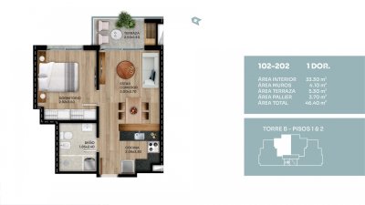 Venta de Apartamento 2 Dormitorios en el Prado C885-202B
