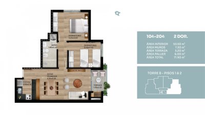 Venta de Apartamento 2 Dormitorios en el Prado C885-104A