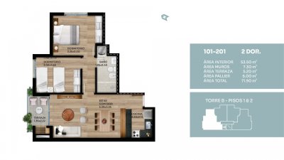 Venta de Apartamento 2 Dormitorios en el Prado C885-201B