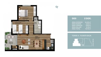 Venta de Apartamento 2 Dormitorios en el Prado C885-2D003A