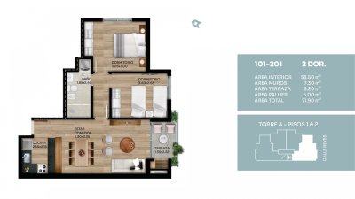 Venta de Apartamento 2 Dormitorios en el Prado C885-101A
