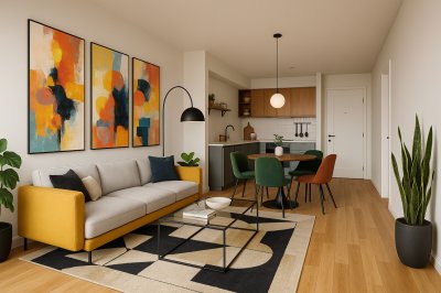 Alquiler de Apartamento de 1 Dormitorio con Garaje, Gym, Barbacoa y más en la La Blanqueada