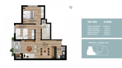 Venta de Apartamento 2 Dormitorios en el Prado C885-101B