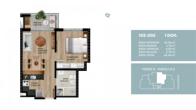 Venta de Apartamento 1 Dormitorio en el Prado C885-1D102A