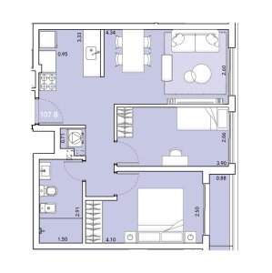 Alquiler de Apartamento de 2 dormitorios con Gym, Barbacoa, garaje opcional y más en La Blanqueada