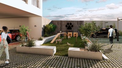 Apartamento en alquiler con garaje en La Blanqueada con Gym, Barabacoas, Pet Friendly y más