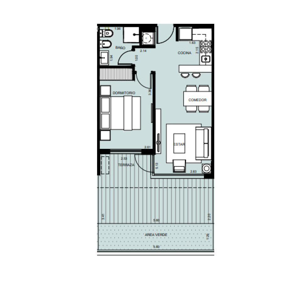 1 dormitorio a estrenar!