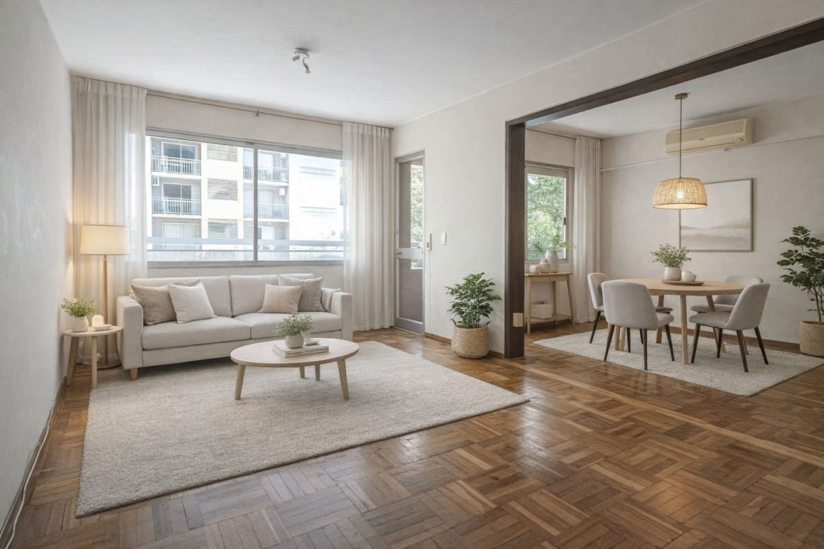 BAJO DE PRECIO !!! VENTA APARTAMENTO POCITOS TRES DORMITORIOS TERRAZA AL FRENTE Y TERRAZA LAVADERO, COCINA DEFINIDA