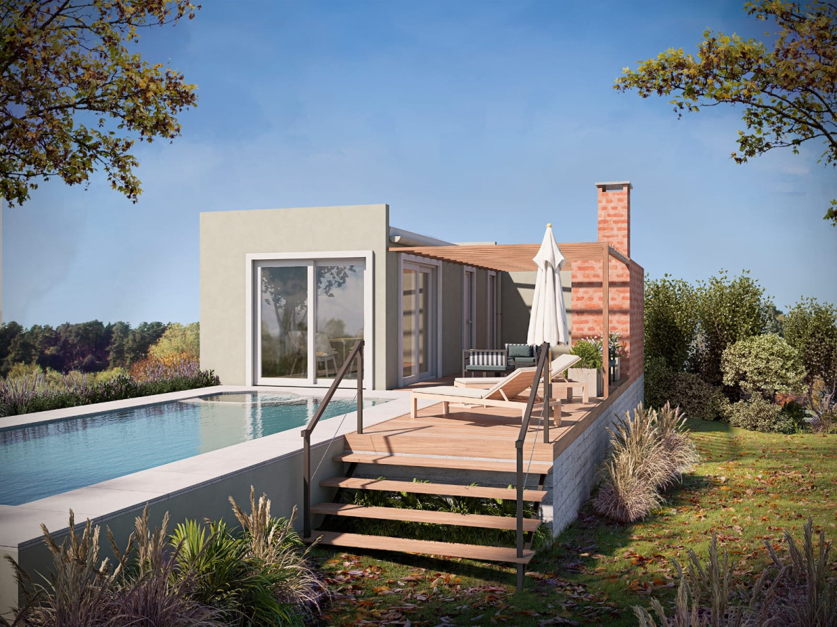 Barbacoa y piscina en Punta Fría
