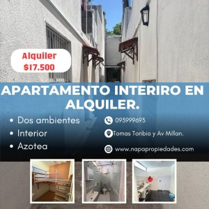 Apto Interior de dos ambientes