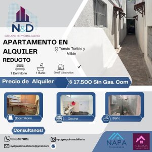 Apto Interior de dos ambientes