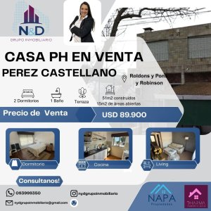 VENTA DE CASA PH DE ALTOS, 2 DORMITORIOS