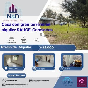 CASA CON GRAN TERRENO EN ALQUILER!!