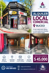 Alquiler de local esquina! amplio y luminoso!