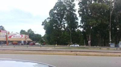 Sobre Ruta Interbalnearia en la entrada de Punta del Este