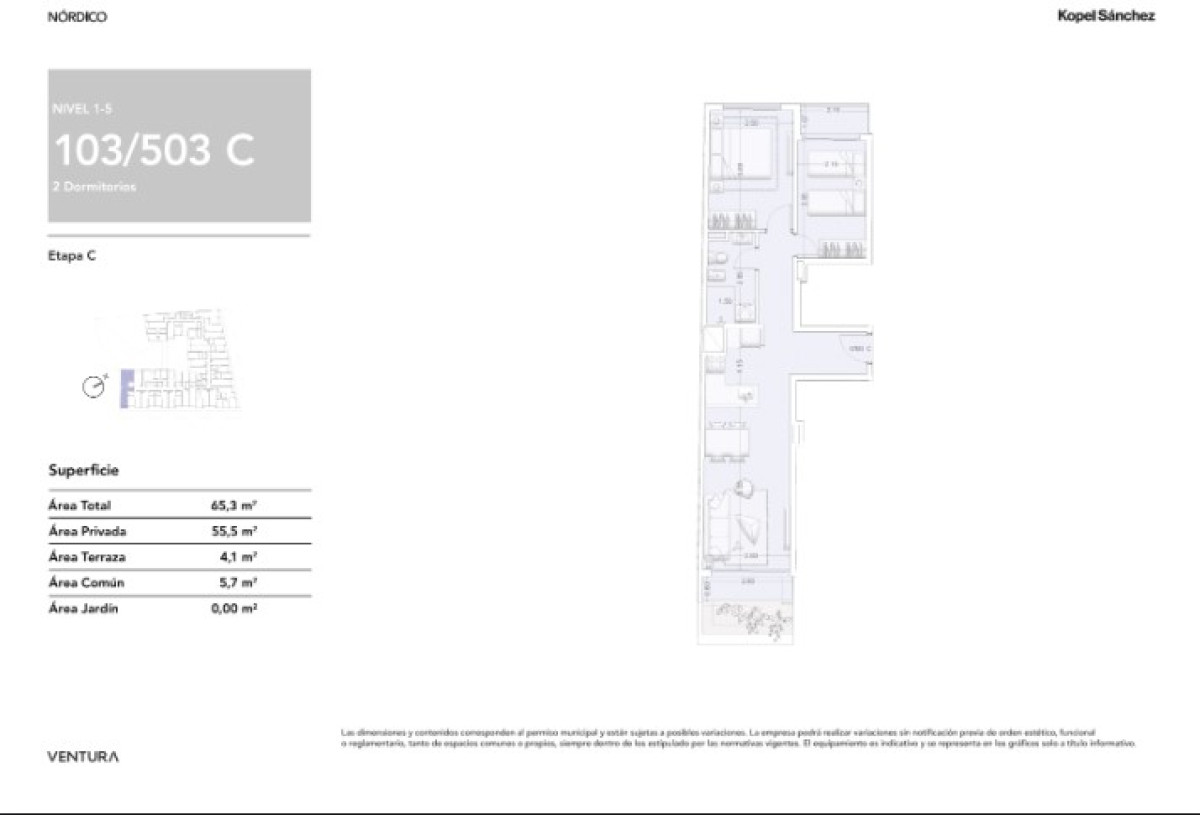APARTAMENTO 2 Dorm. - LA BLANQUEADA - en CONSTRUCCIÓN.