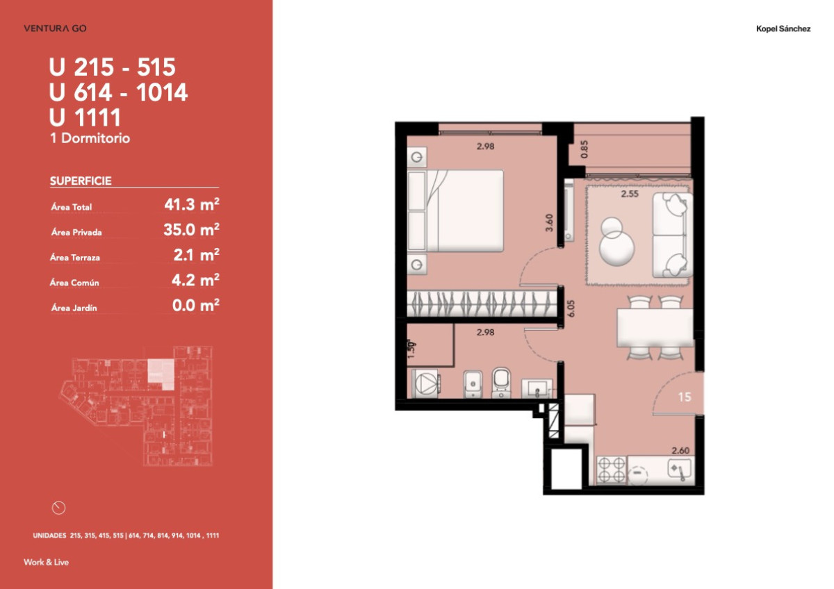 Alquiler Apartamento 1 dormitorio en Cordón - Ventura GO! - Ubicación premium (cod 1536)