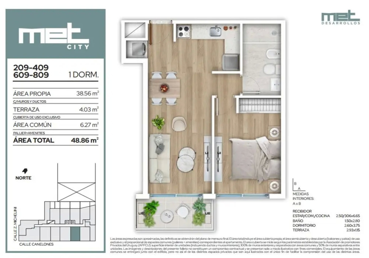Apartamento ID.1506/Venta-de-Monoambiente-en-Pocitos-(cod-1506) - Venta de Monoambiente en Pocitos (cod 1506)