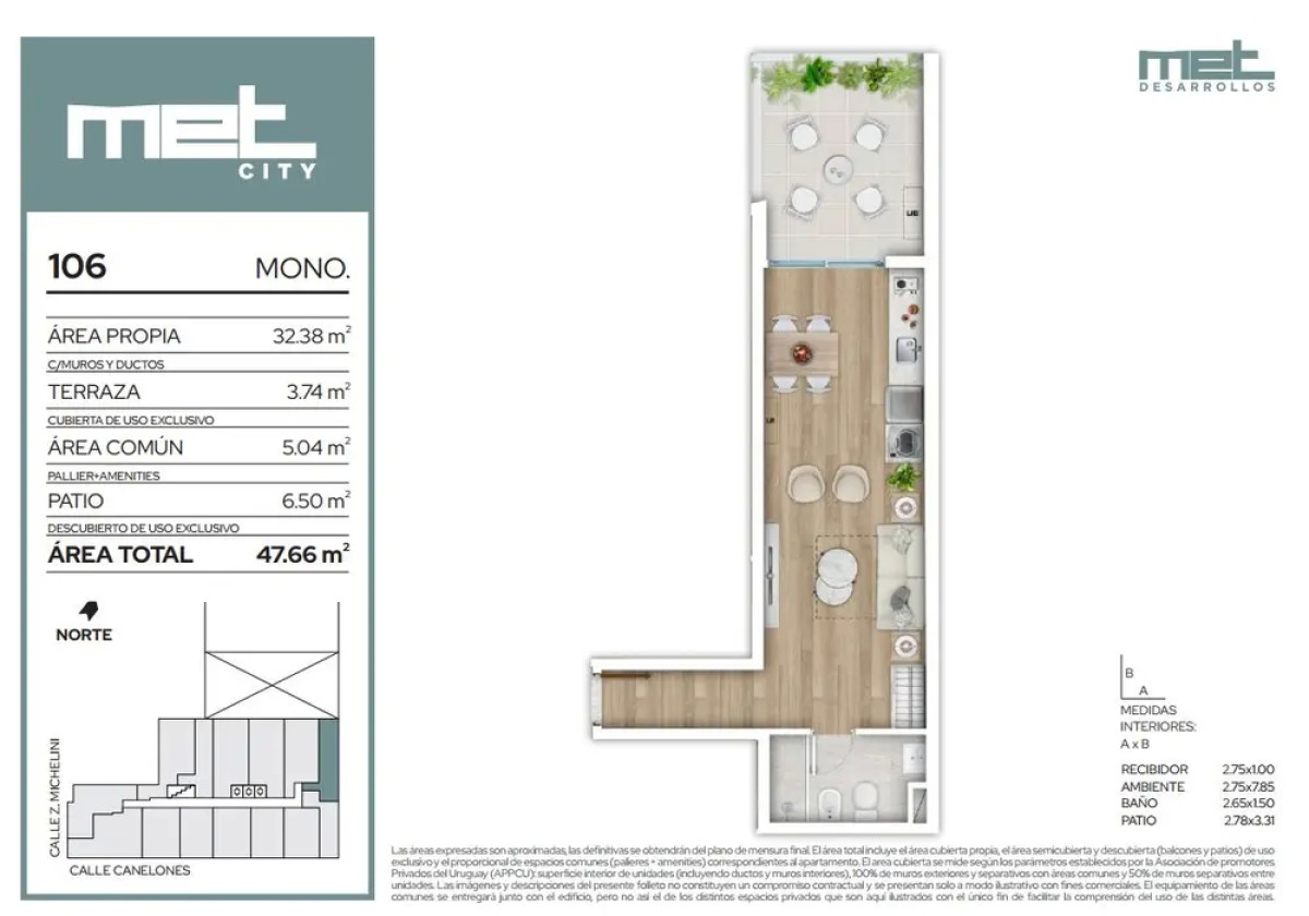 Apartamento ID.1301/Venta-Apartamento-Monoambiente-en-Cordón-Sur-(cod-1301) - Venta Apartamento Monoambiente en Cordón Sur (cod 1301)