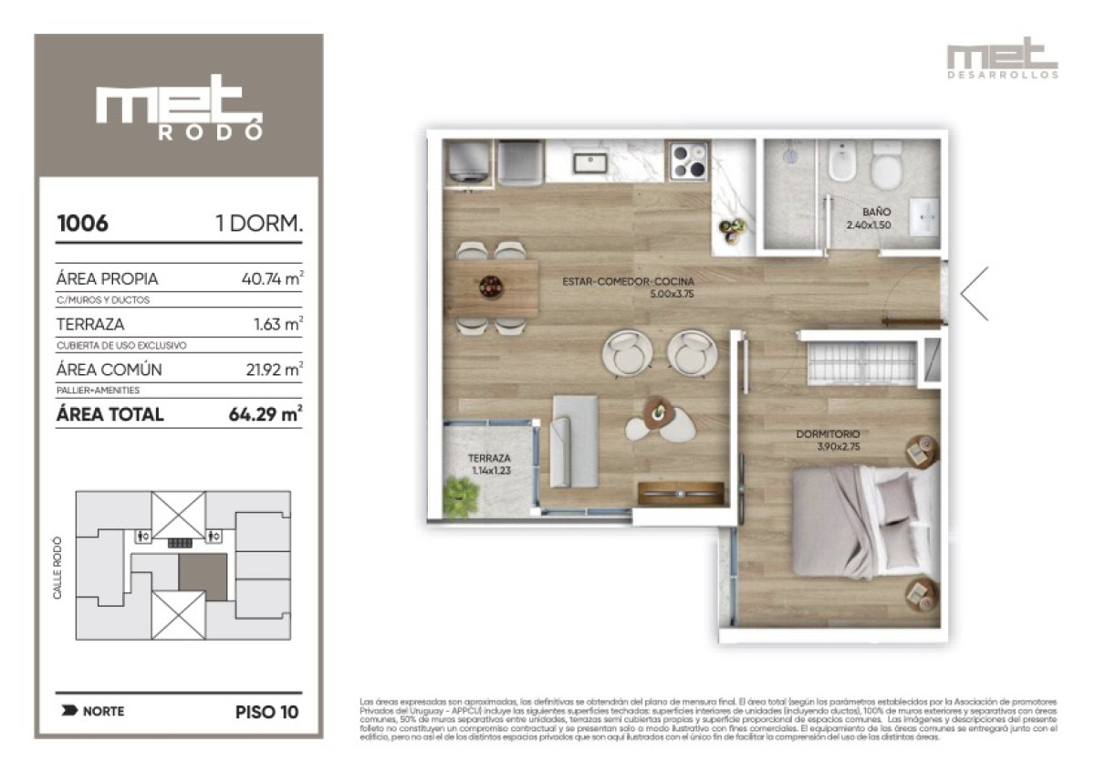 Venta Apartamento de 1 Dormitorio 