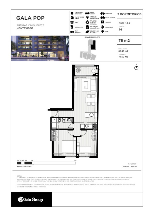 Venta Apartamento Gala Pop 2 Dormitorios - 314