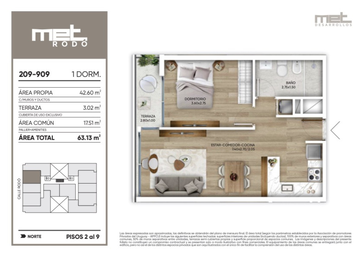 Venta Apartamento de 1 Dormitorio