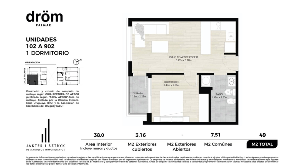 Apartamento ID.1155/Venta-Apartamento-1-Dormitorio-Cordón-Sur-(COD-1155) - Venta Apartamento 1 Dormitorio Cordón Sur (COD 1155)