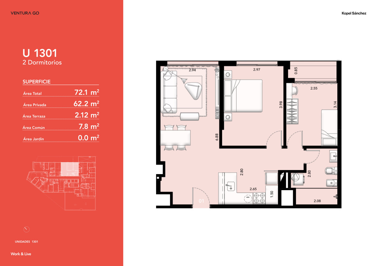 Apartamento ID.1334 - Venta Apartamento 2 dormitorios en Buceo (cod 1334)