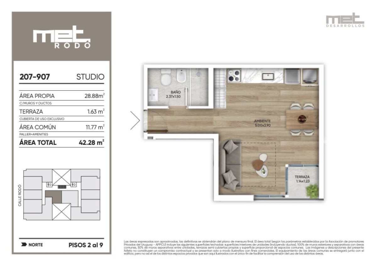 Venta Apartamento Monoambiente 