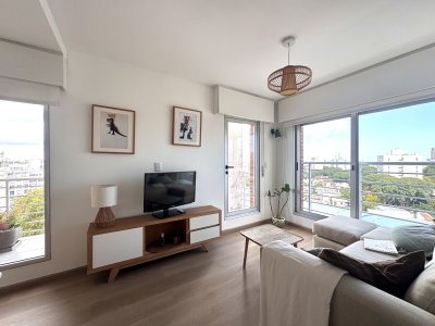 Alquiler apartamento 1 dormitorio amoblado con garaje y terrazas 