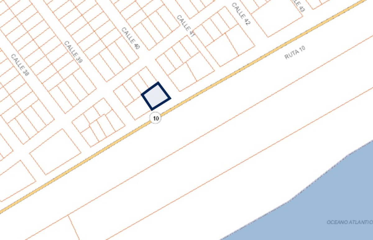 TERRENO 834 mEN VENTA SOBRE RUTA 10 EN BALNEARIO BS AS 