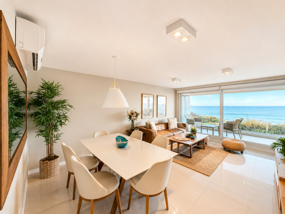 Apartamento en venta 2 dormitorios-primera linea Playa Mansa.