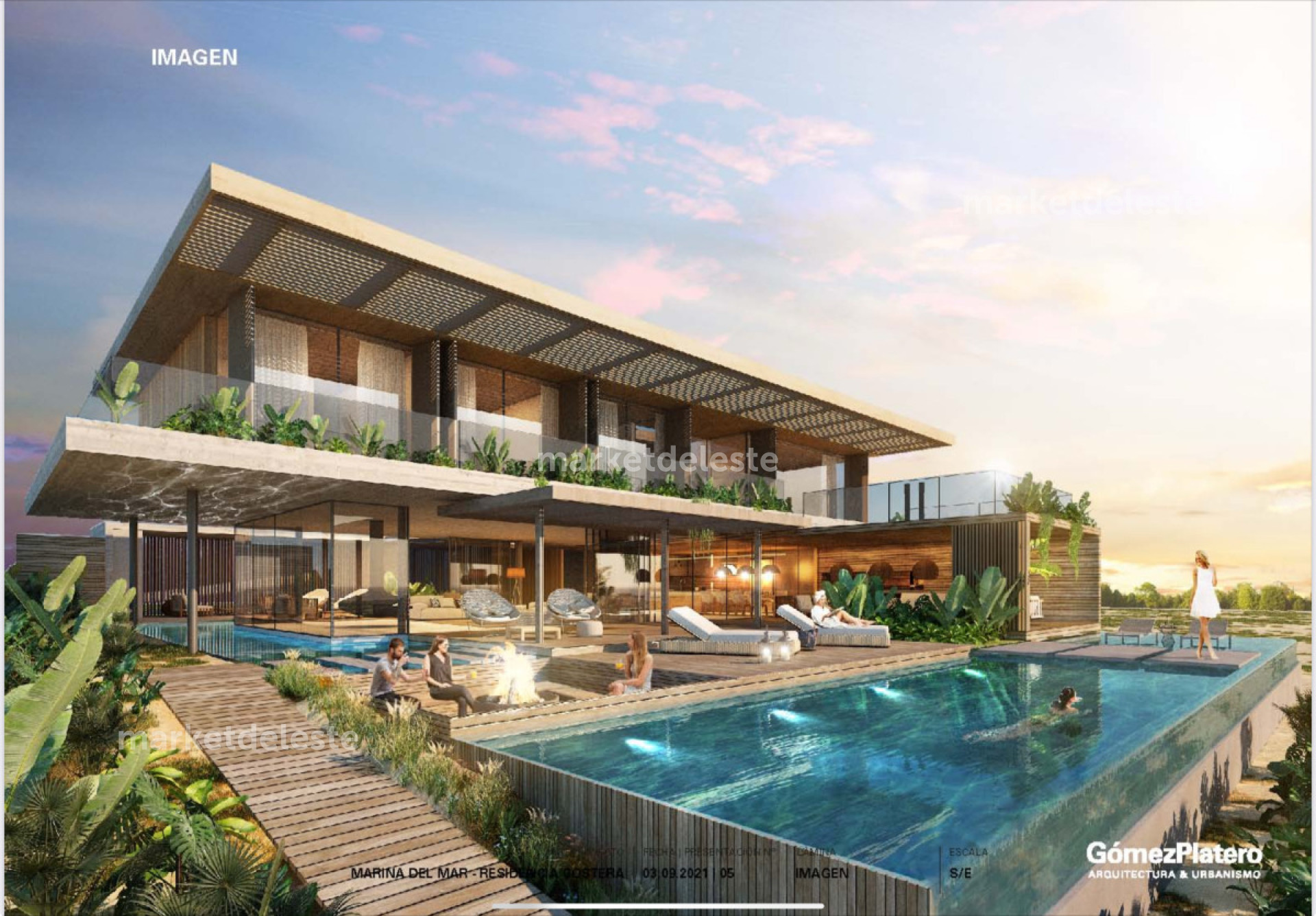 Terreno en la arena con proyecto 