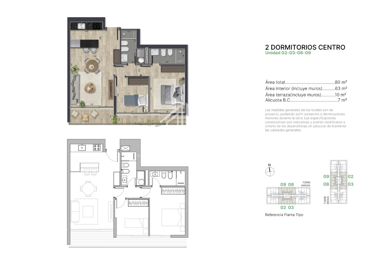 Espectacular apartamento ubicado en parada 4, Punta del Este de 2 dormitorios imagen 3