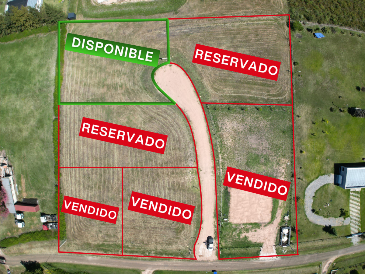 Último Terreno de 1502 m2 sobre Ruta 3