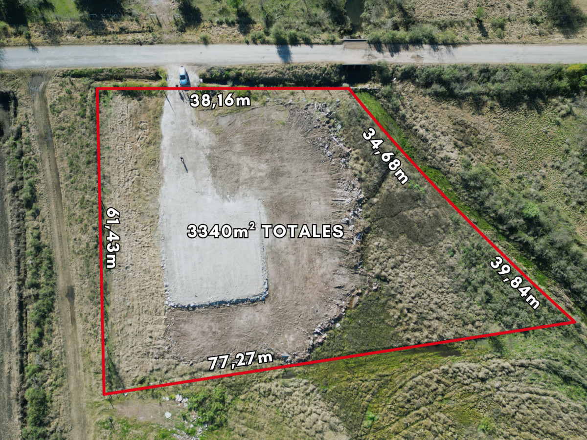 Terreno de 3340 m2 nivelado y con relleno listo para construir