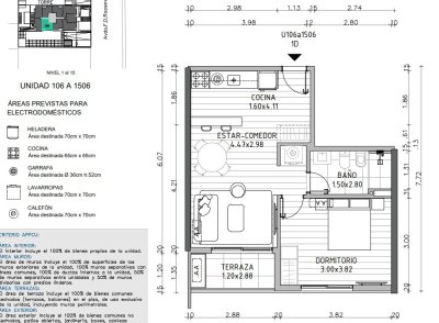 Venta apartamento un dormitorio Punta del este Roosevelt