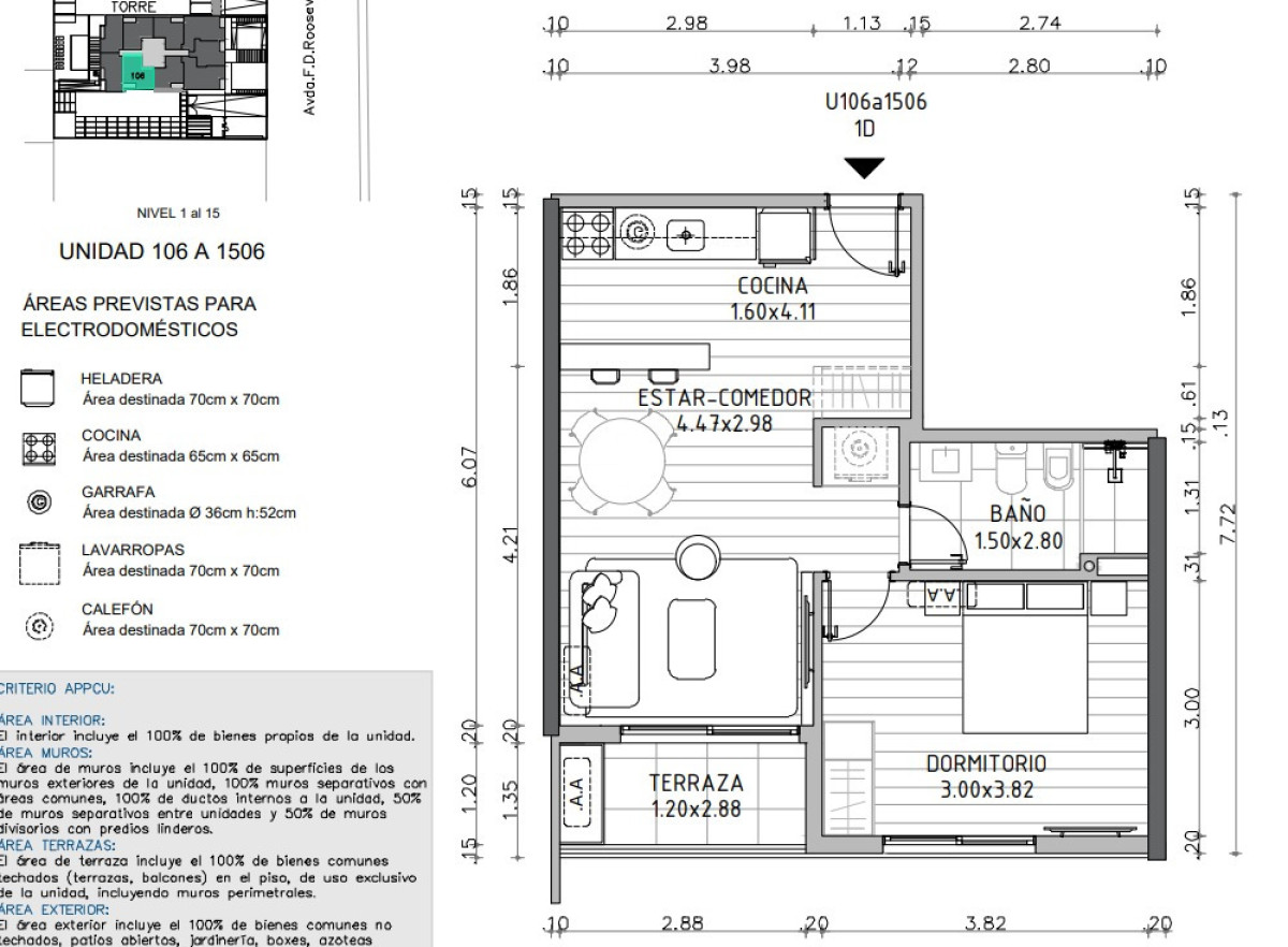 Venta apartamento un dormitorio Punta del este Roosevelt