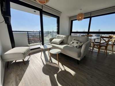 Alquiler Apartamento 1 Dormitorio Amueblado Piso 9, En Pocitos 