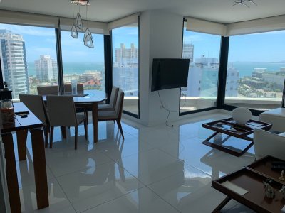 Alquiler anual 3 suites doble cochera piso alto vistas panorámicas