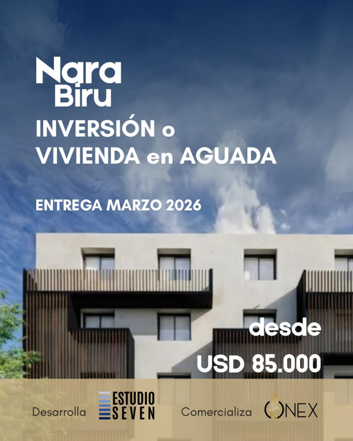 Oportunidad Única de Inversión Aptos de uno y dos dormitorios!    