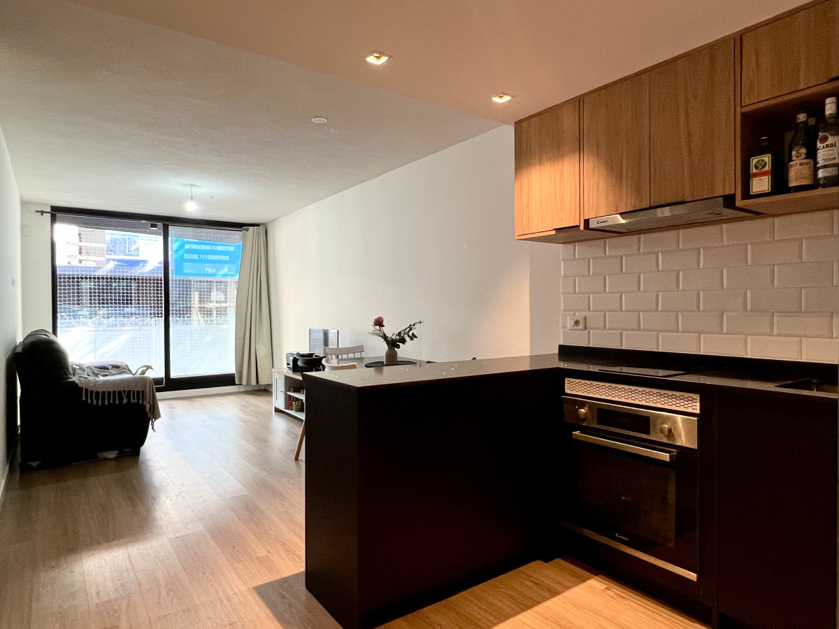 VENTA APARTAMENTO CON RENTA, 1 DORMITORIO, 1 BAÑO Y TERRAZA, EDIF. DOMINI, CENTRO