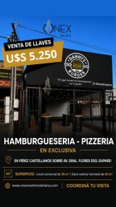 Venta de Llave - Local Gastronómico (Hamburgueseria - Pizzeria) sobre Av. Gral. Flores?? 