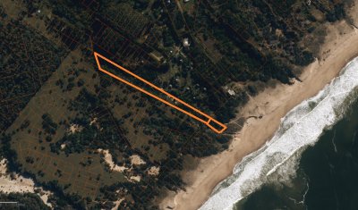 La Pedrera Ruta 10 km. 227.500 casi 10.000 m2 frente al Océano Rochense Ideal Club de Campo Oceánico